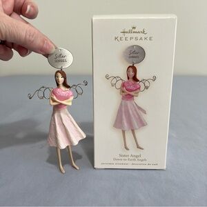 Hallmark Keepsake Vintage 2008 Sister to Sister Angel Ornament